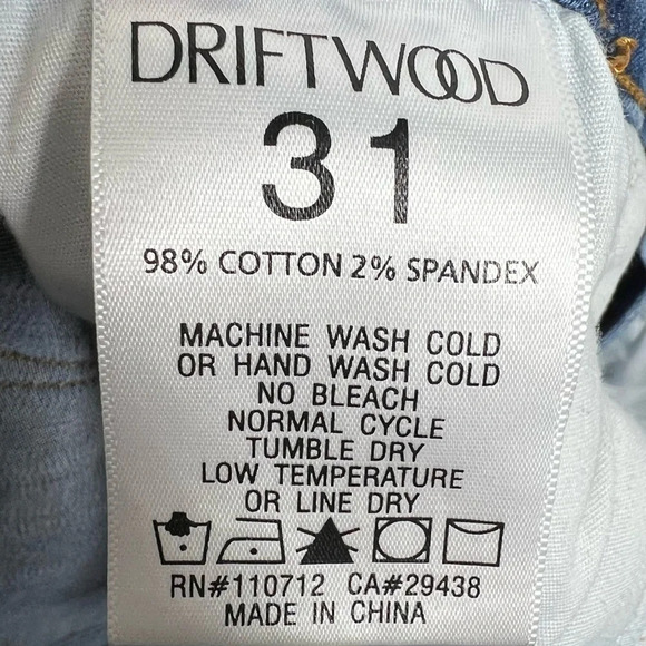 DRIFTWOOD Audrey Washed Weathered Denim Loose fit Straight Leg Ankle Jeans - Picture 4 of 6